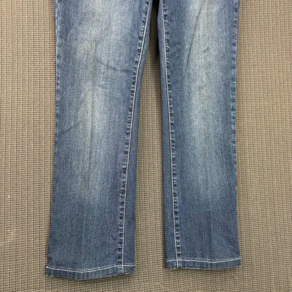 Tru Luxe Womens Studded Bootcut Jeans Size 10 Blue Denim - Picture 8 of 13